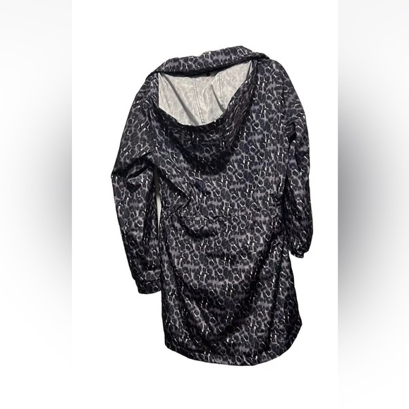 Lucky Brand Premium Performance Waterproof Long Leopard Print Anorak Size Small - Picture 2 of 16